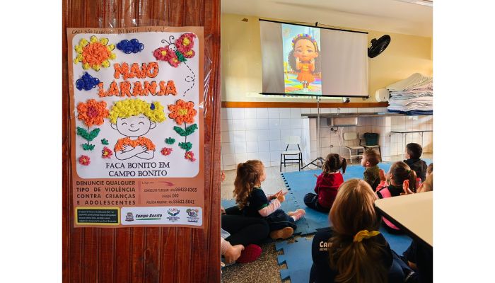 Campo Bonito - CMEIs recebem ações de conscientização do Maio Laranja